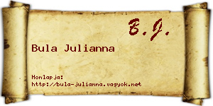 Bula Julianna névjegykártya